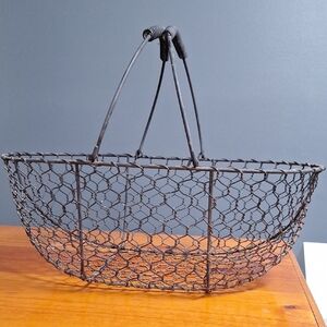 Source Unknown Black Wire Basket with Handles